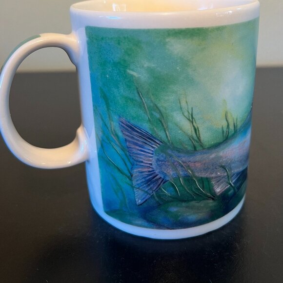 Vintage STARBUCKS Steelhead / Salmon / Rainbow Trout / Fish / Ceramic Coffee Mug - Picture 5 of 9